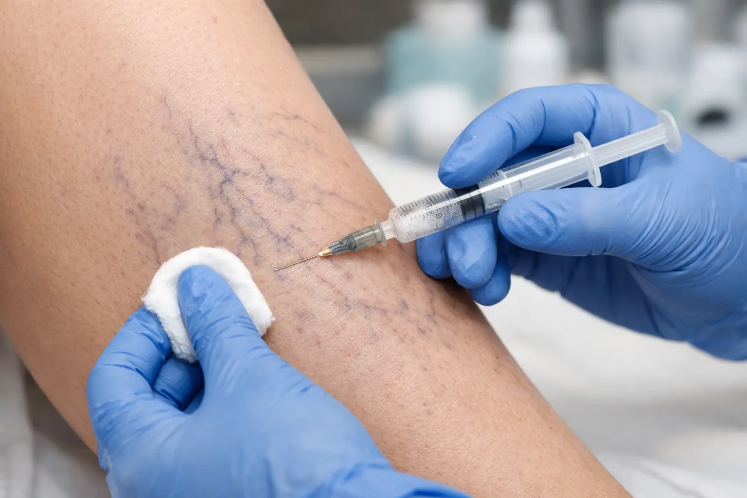 Zabieg skleroterapii